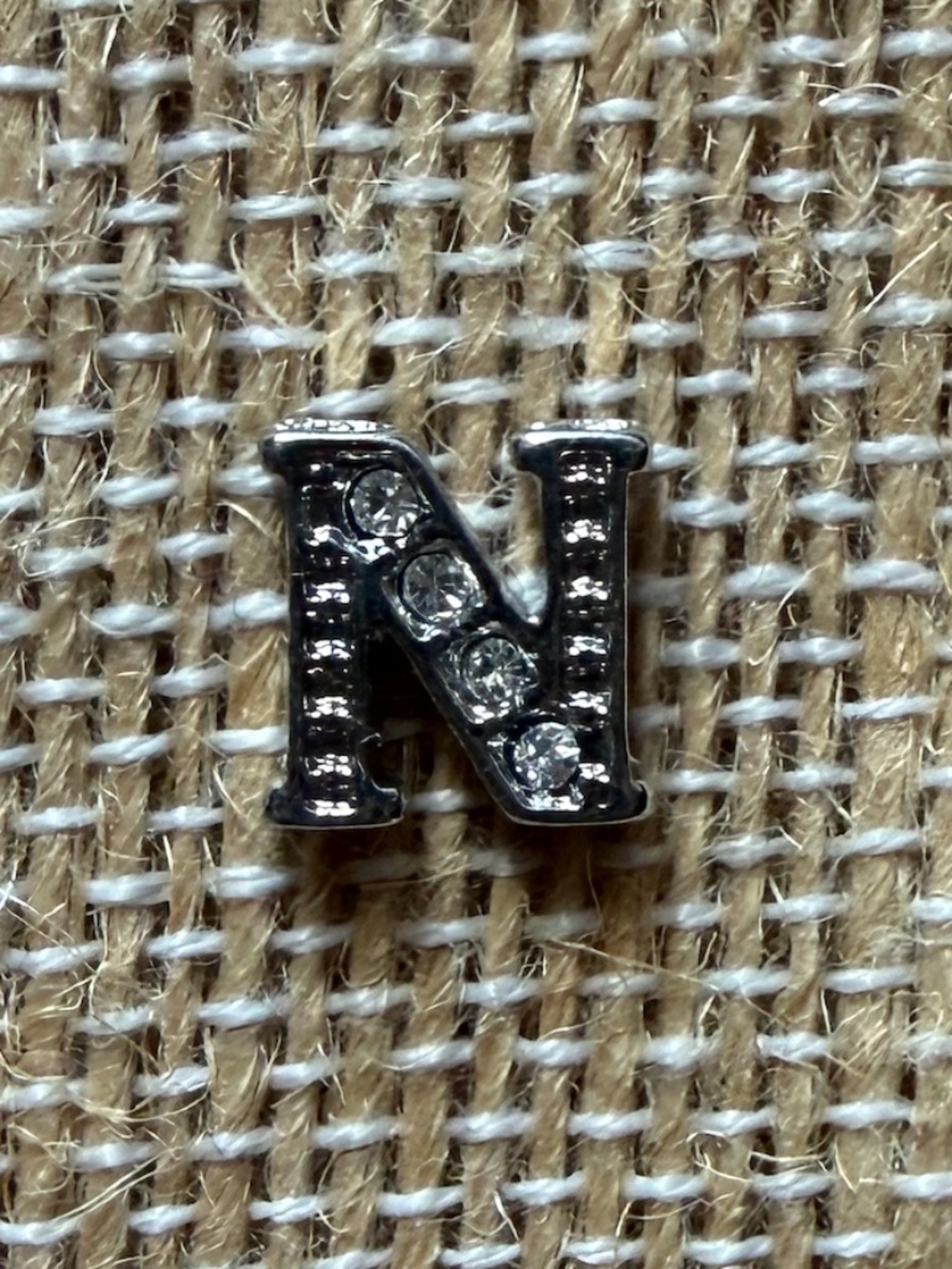 Silver Letter N